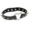 Master Series Spiked Heart Choker Black