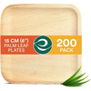 ECO SOUL 15 cm kvadratni krožniki iz palmovih listov (bio razgradljivi) – Pakiranje 200 kos