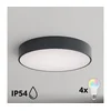 Brilagi - LED RGBW plafonsko svetlo za kupatilo CLARE 4xE27/12W/230V pr. 50 cm antracit IP54