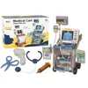 slomart LEAN TOYS Mali doktorjev komplet z vozičkom, RTG, EKG, lučmi, modri