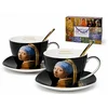 Komplet porcelanastih skodelic 2x250 ml Vermeer Dekle z bisernim uhanom Za darilo