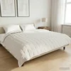 vidaXL Težka odeja Bela 220 x 230 cm 15 kg 100% Bombaž 205T
