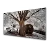tulup.si Steklena slika Drevo narava 120x60 cm 2 obešalnika