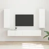 Set TV komoda Zidne 3 pcs Bijelo Konstruirano drvo