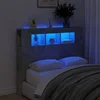 Vidaxl vidaXL Vzglavje postelje z LED lučjo betonsko sivo 120x18,5x103,5 cm
