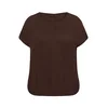 KAFFE CURVE Bluza KCAmi Stanley temno rjava