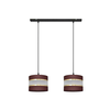 Luster na lanku HELEN 2xE27/15W/230V braon/crna/zlatna