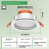 Foshanzhaoming LED ugradna lampa, 12W, 6500K, Bela