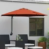 Vrtni suncobran Terakota 248 x 248 x 148 cm Poliester i čelik