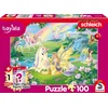 Schmidt Puzzle Bayala: Čarobni enorožci 100 kosov + figurica Schleich