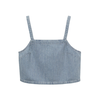 MANGO Top IBIZA moder denim / off-bela