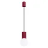 Sollux SL.1749 - Luster na sajli HALO 1xG9/8W/230V prečnik 12 cm crvena
