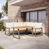 Bessagi Garden Lounge Garnitura Alexa, Krem, Antracit, 3-Delno