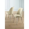 Hanah Home Set stolica Pefa, 45x91x42 cm, 2 komada, Srebrno-krem boje