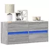 Zidni TV ormarić s LED svjetlima siva boja hrasta 100x31x45 cm