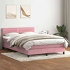 Box Spring krevet s madracem ružičasti 140x220 cm baršun