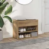 Klupa za cipele obrtnički hrast 60x30x45 cm izrađeno drvo
