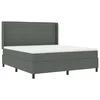 Vidaxl LED Box Spring Postelja Temno siva 180 x 200 cm blago