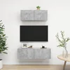 2-dijelni set TV ormarića siva boja betona konstruirano drvo
