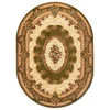 Chemex Preproga Yesemek Oval Tradicionalna Turška Izrezivanje 5889A Kremna Rjava Zelena