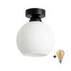 BRILAGI - LED plafonsko svetlo RETRO GLASS 1xE27/60W/230V O 15 cm crna/bela