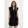 KARL LAGERFELD Cocktail obleka B1W13051 Črna Slim Fit