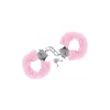 Metalne Lisice Roze Krzno Pink Furry Cuffs