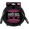 ERNIE BALL P06388 20FT XLR MIKROFONSKI KABEL ČRN