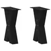 Noge za klub stolić u obliku slova X, 2 kom, crne, 38 x (42-43) cm, čelik
