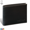 Princ Leather Muški novčanik Fold, Kožni, Crni
