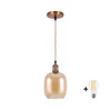 BRILAGI -LED Luster na sajli RETRO GLASS 1xE27/60W/230V prečnik 14 cm zlatna/dimljeno-smeđa
