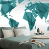 Tapeta geometrijski zemljevid sveta - 98x66