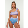 Trendyol barvita leopardova vzorčna kravata Bikini dna visokega pasu