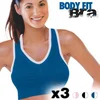 Body Fit Bra Športni Modrček  3 Kosi