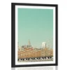 Plakat s paspartujem nebotičniki v New Yorku - 30x45 black