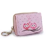 Mini denarnica za otroke 7x8,5 cm - roza sova