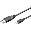 USB A na USB Micro B kabel, ver 2.0, črn, 1.8m