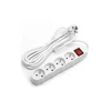 Aigostar - Produžni kabel sa prekidačem, 4 utičnice, 1,5 m, beo