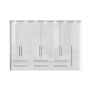 JELA Plakar P76B/PN - kolekcija Piano - Kristalno bela/Kristalno Bela HG Lak - 322x226x60 cm