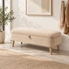 Hanah Home Rena tapacirana klupa s prostorom za odlaganje 90 × 45 × 30 cm, bež