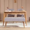 Hanah Home Set Trpezarijski sto, 2 trpezarijske stolice i klupa Vina 0701 3, Svetlosivi