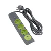 Retlux - Produžni kabl sa prekidačem, 3 utičnice (Tip E) + 1x USB-A + 1x USB-C, 1,4 m, siva