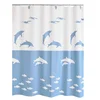 Zavesa za kadu Flipper 180x200cm plavo-bela Ridder