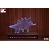 Black Cut 3D Lampa Bela