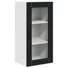 Vidaxl Stenski stekleni omarica LUCCA Črna 40 x 31 x 80 cm