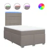 Vidaxl Box spring postelja z vzmetnico taupe 120x190 cm blago