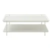 Svetlo siva kovinska klubska mizica 55x110 cm Yuba – Unique Furniture