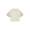 WE Fashion Majica pastelno rumena / svetlo roza