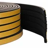 Vidaxl Samolepilni tesnilni trak za okna 15 x 8 mm 100 m Črna