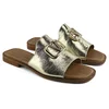 Mona Shoes Ženske papuče, Kožne, Zlatne boje